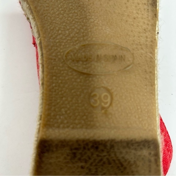 Vivi G. Shoes Red Canvas Espadrille Flats - Picture 13 of 14